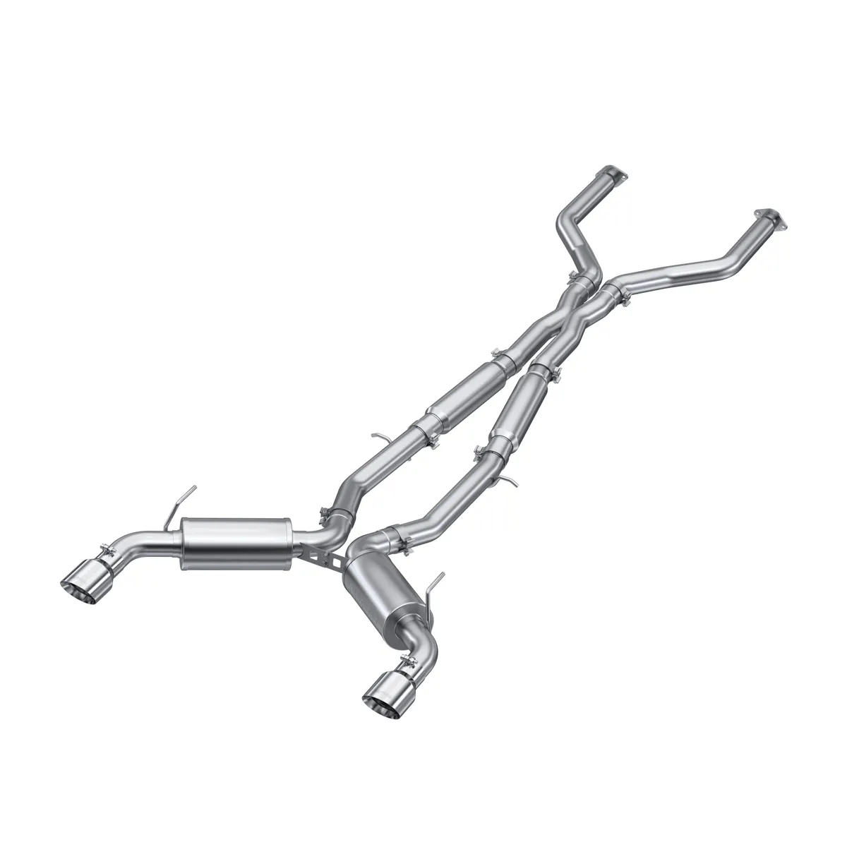 2016-2024 Infiniti Q50 3.0L 3 Inch Cat-Back Dual Split Rear Exit Tour Version T304 Stainless Steel MBRP product image