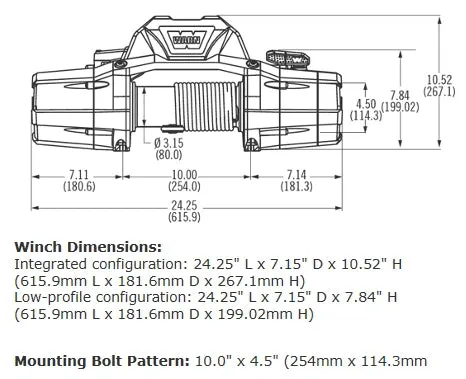 ZEON 10-S Winch w/Spydura Synthetic Rope product image