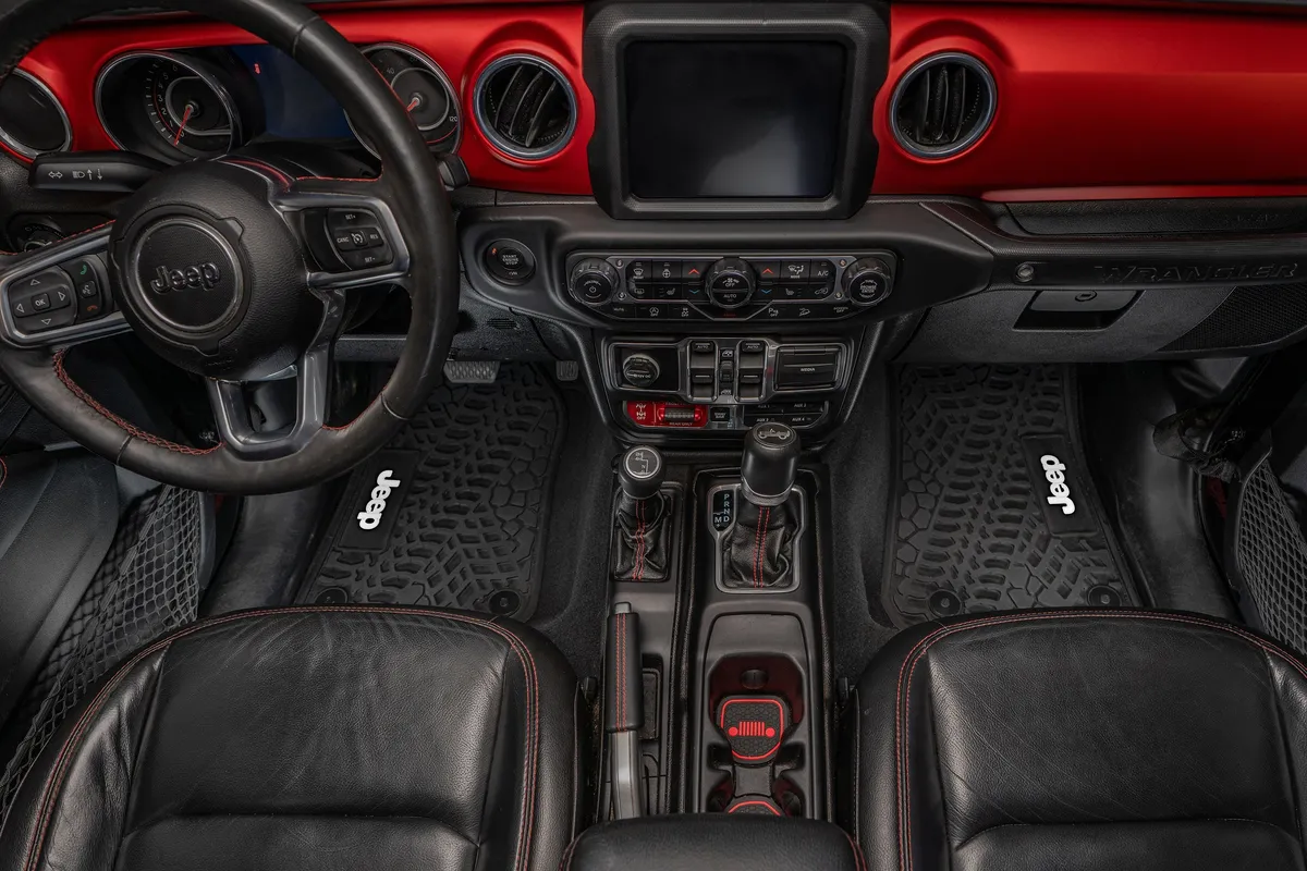 18-24 Jeep JL 2 Dr Front and RearTire Tread/Scorched Earth Scene w/ JEEP Insert - Black w/ Tan Insert product image