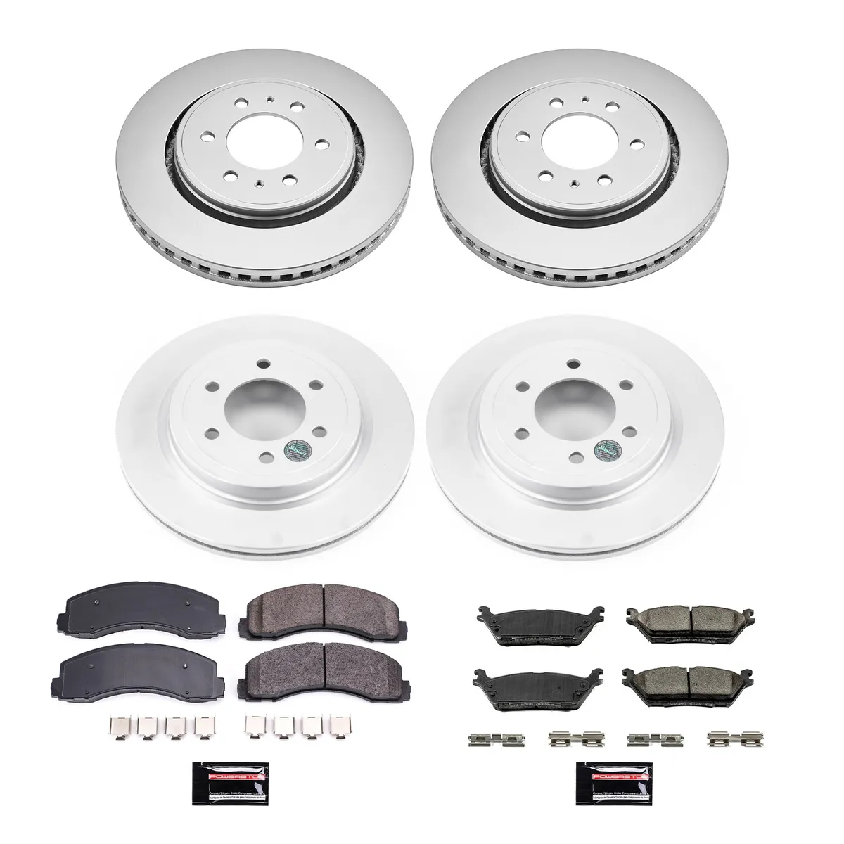 Z17 Geomet Coated Rotor Kit: Genuine Geomet Fully Coated Rotors; Ceramic Pads W/Hardware product image
