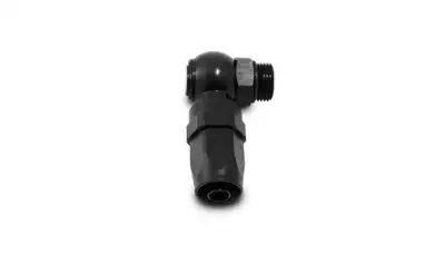 Vibrant Performance Banjo Hose End Fitting Assembly; -8AN Hose Size; 8AN ORB Bolt Size; 6061 Aluminum; Black Anodized;