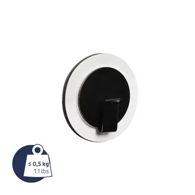 SILWY MAGNET Magnetic Hook Clever Black Incl. Pad White