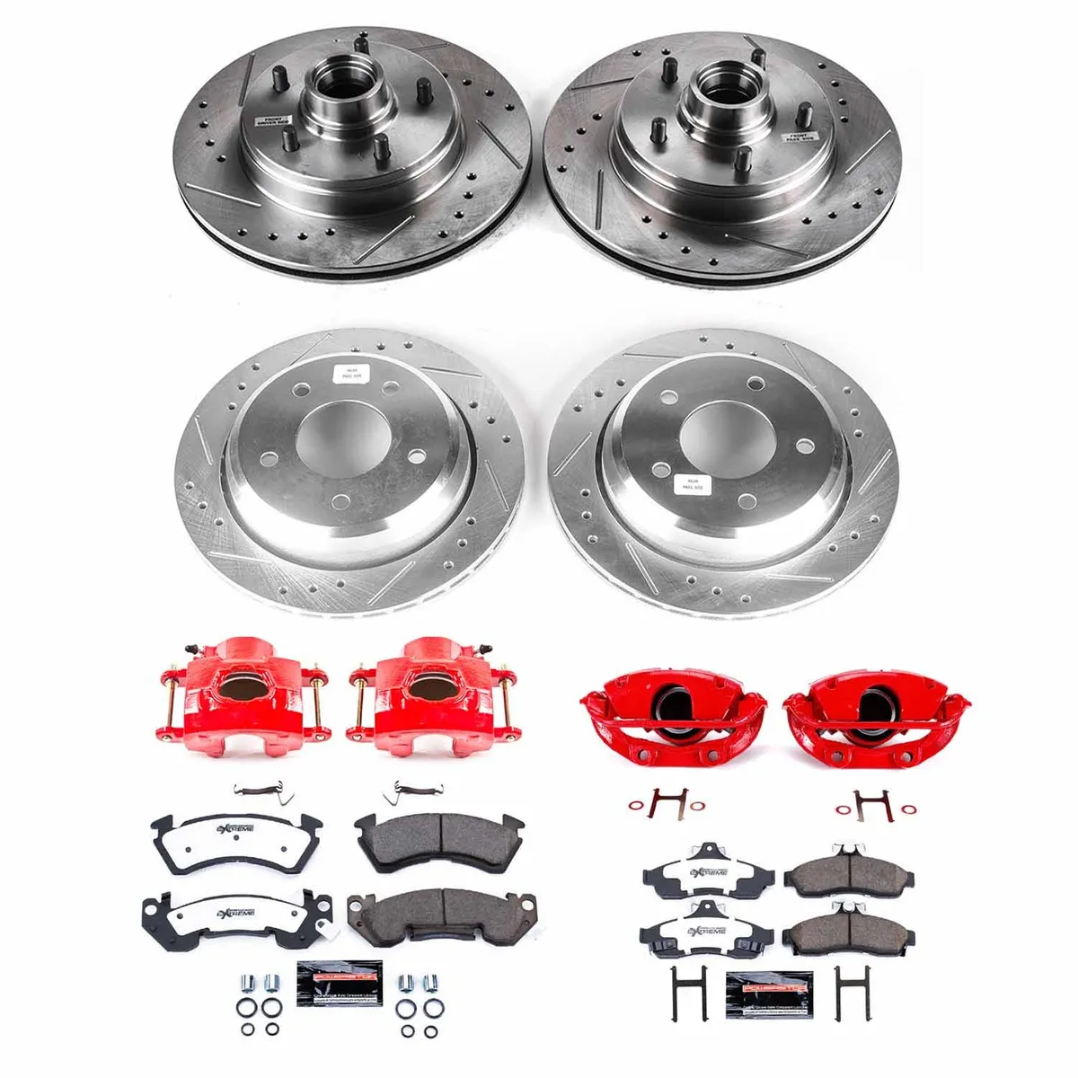 Z26 Street Warrior Upgrade Kit: Drilled/Slotted Rotors; Carbon-Fiber Ceramic Pads; Powder Coated Calipers product image