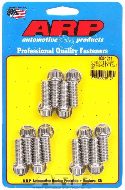 ARP Auto Racing S/S Header Bolt Kit - 3/8 x 1.00 UHL (12)