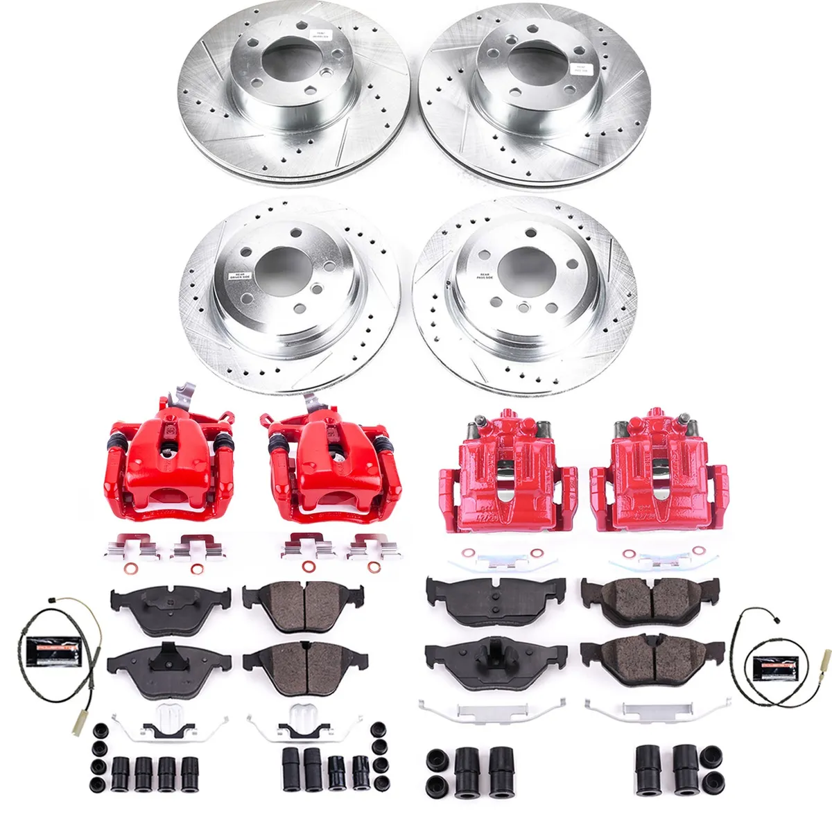 Z23 Evolution Sport Upgrade Kit: Drilled/Slotted Rotors; Carbon-Fiber Ceramic Pads; Pad Sensors; Powder Coated Calipers product image