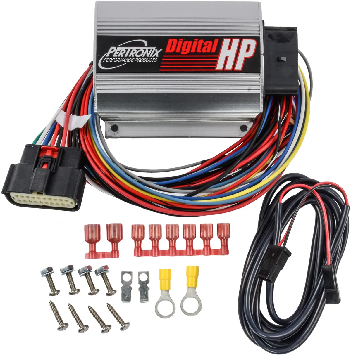 Pertronix Digital HP Ignition System. This System Features 187 Millijoules of Spark Energy, 3 Step Rev Limiter, And Multispark to Redline, All in a Ultra Small Form Factor. Silver. product image