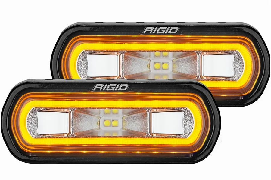 RIGID SR-L Series Spreader Light provides an easy way to add area lighting to your vehicle. It provides a wide 120 degree beam and has a halo backlight in amber for a custom look. product image