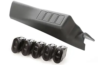 Rugged Ridge Rugged Ridge Etched A-Pillar 4 Switch Pod Kit Left Hand - JK 2011+