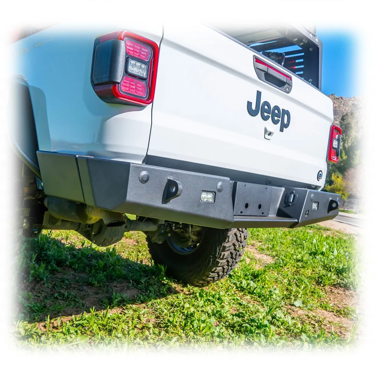 Turn Offroad Rear Bumper w/ Frame Mounted Rock Slider Wings - JT product image