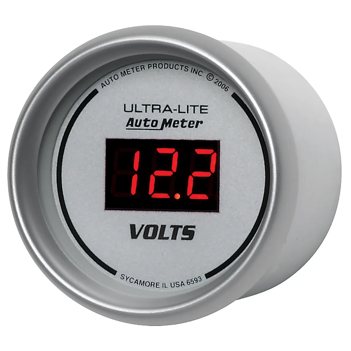 Gauge, Voltmeter, 2 1/16", 18V, Digital, Silver Dial w/ Red LED product image