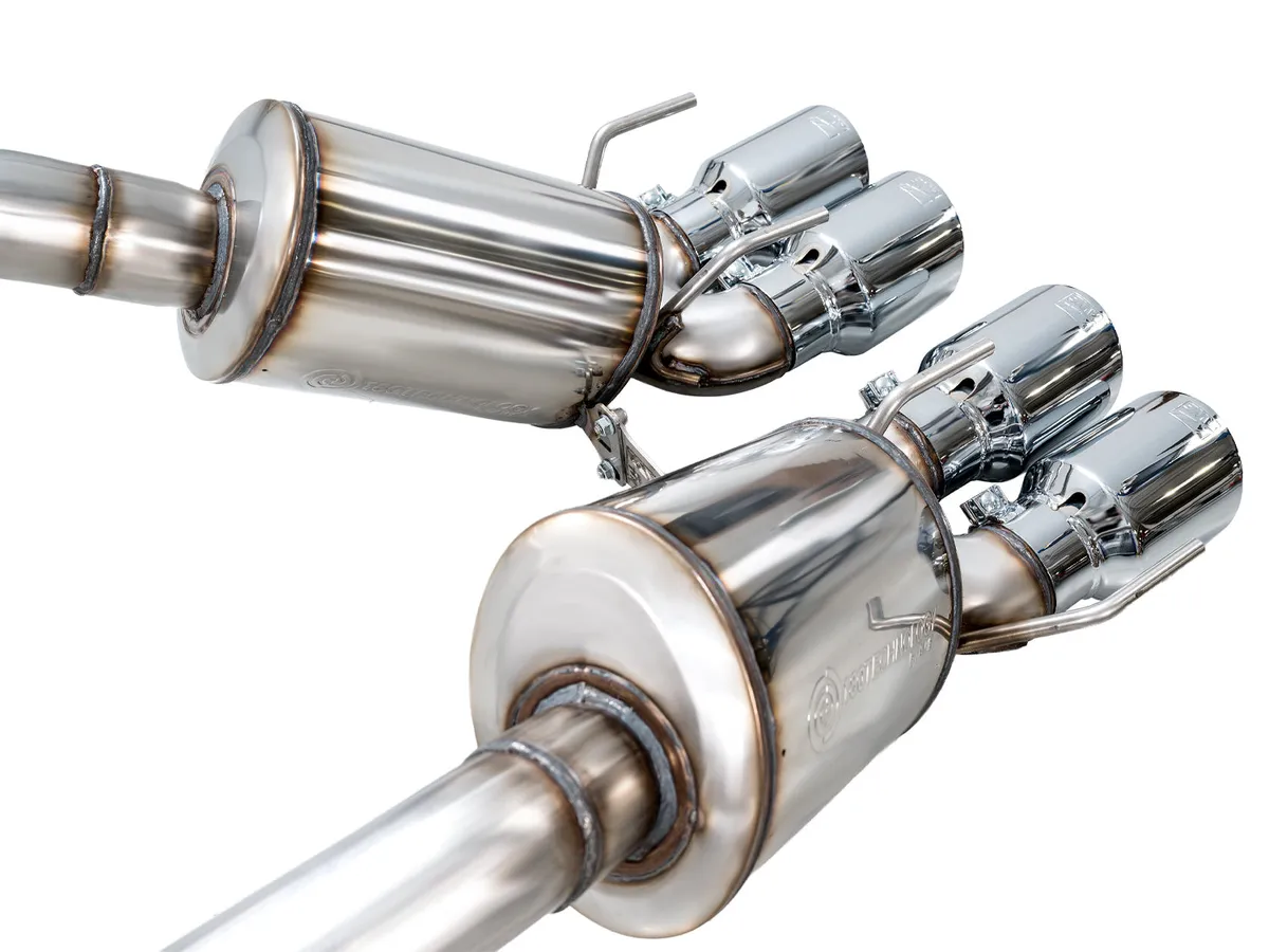 AWE Touring Edition Axleback Exhaust for C6 Chevrolet Corvette 6.2L (2009-2013) - Chrome Silver Tips 3015-42662 product image