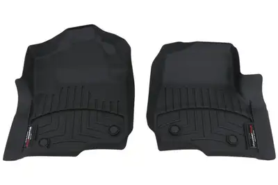 Weathertech 2017 + Ford F-250F-350F-450F-550 SuperCab and SuperCrew Front 3D Floor Mats Black