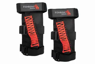 Fishbone Offroad Fishbone Offroad FB55280 Red Paracord Grab Handles w/ Three Straps FB55280