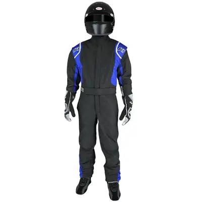 K1 RaceGear Suit Precision II 4X- Small Black/Blue