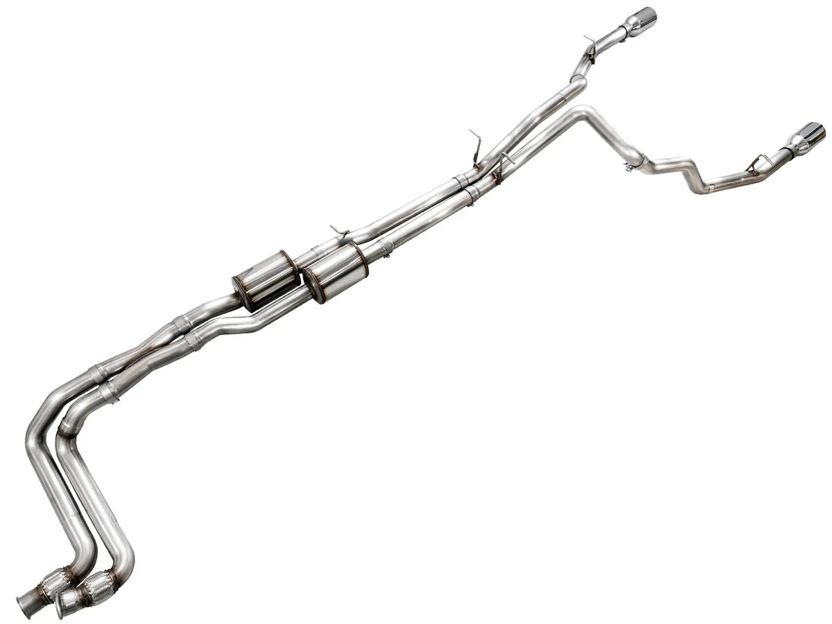 AWE 0FG Catback Exhaust for 2025 RAM 1500 3.0TT Standard and High Output - Chrome Silver Tips - 3015-32530 product image