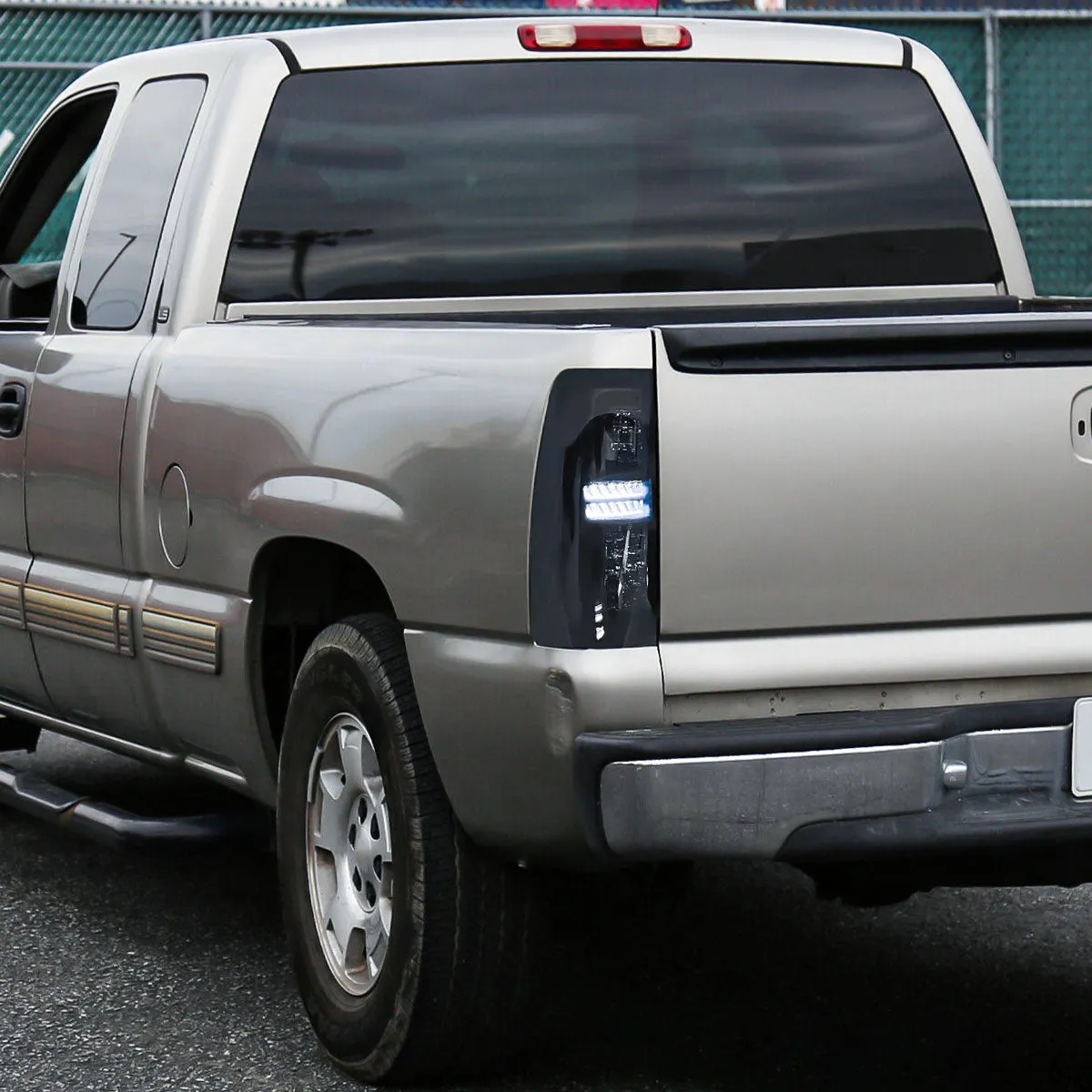 Smoked LED Tail Lights For 99-06 Chevy Silverado & 99- 02 Gmc Sierra 1500 2500 3500(Dot Approved) product image