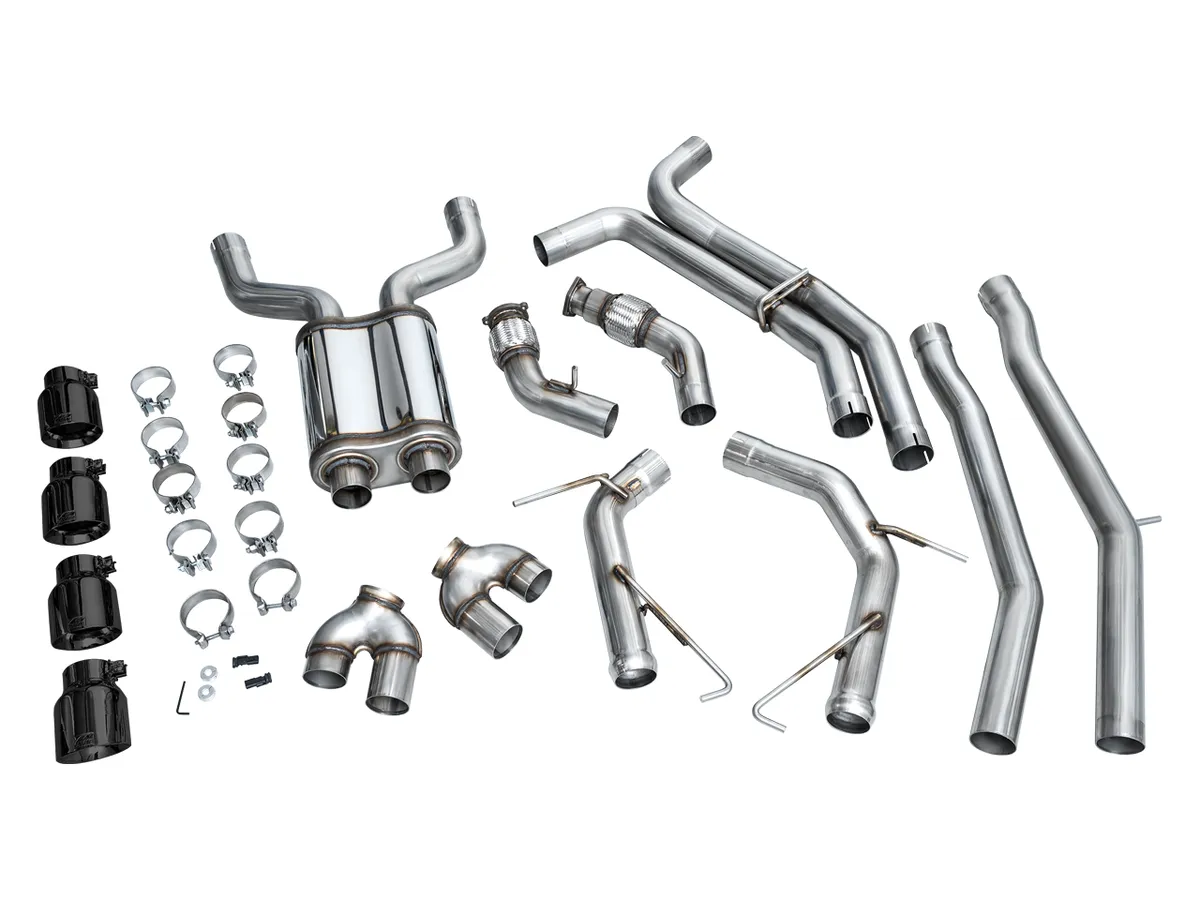 AWE Track Edition Exhaust for Audi C8 S6/S7 - Diamond Black Tips product image