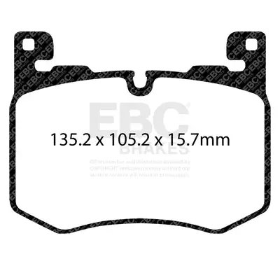 EBC Brakes Yellowstuff Street And Track Brake Pads; FMSI Pad No. D2257;