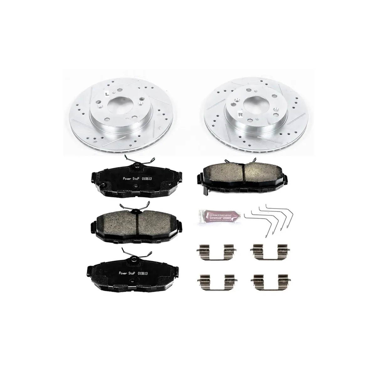 Z23 Evolution Sport Upgrade Kit: Drilled/Slotted Rotors; Carbon-Fiber Ceramic Pads W/Hardware product image