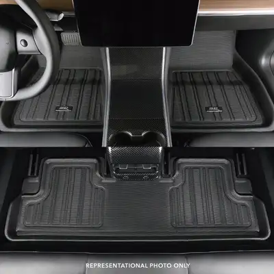 3D MAXpider 22c Tesla Model x Full Set Maxpider Custom Fit Elitect Floor Mat Black