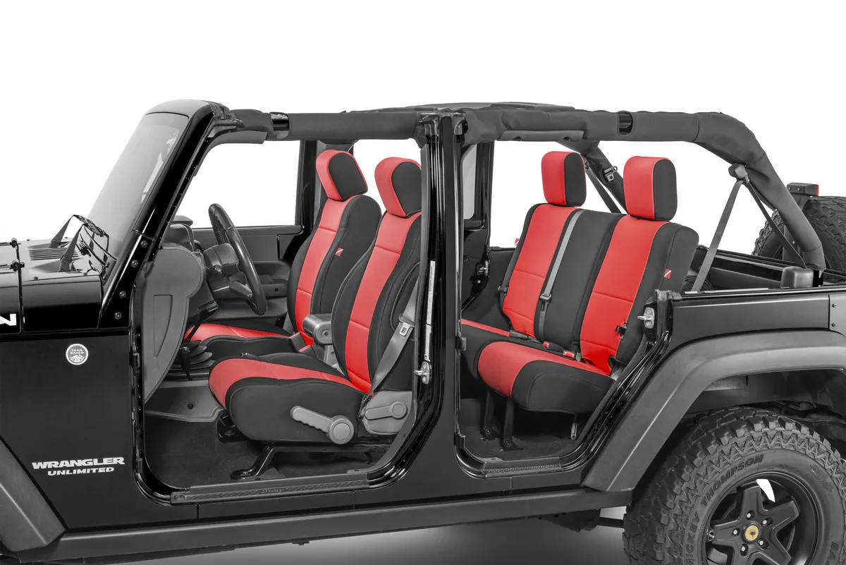 Wrangler JK Unlimited Seat Cover for 07 Jeep JK Unlimited Red Neoprene Pair Diver Down product image