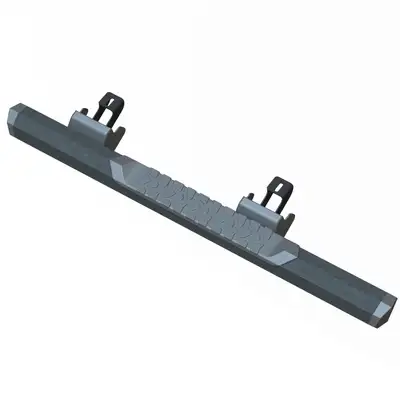 GEM TUBES OCTA Series Nerf Bar; Aluminum; Black Powder Coat Finish;