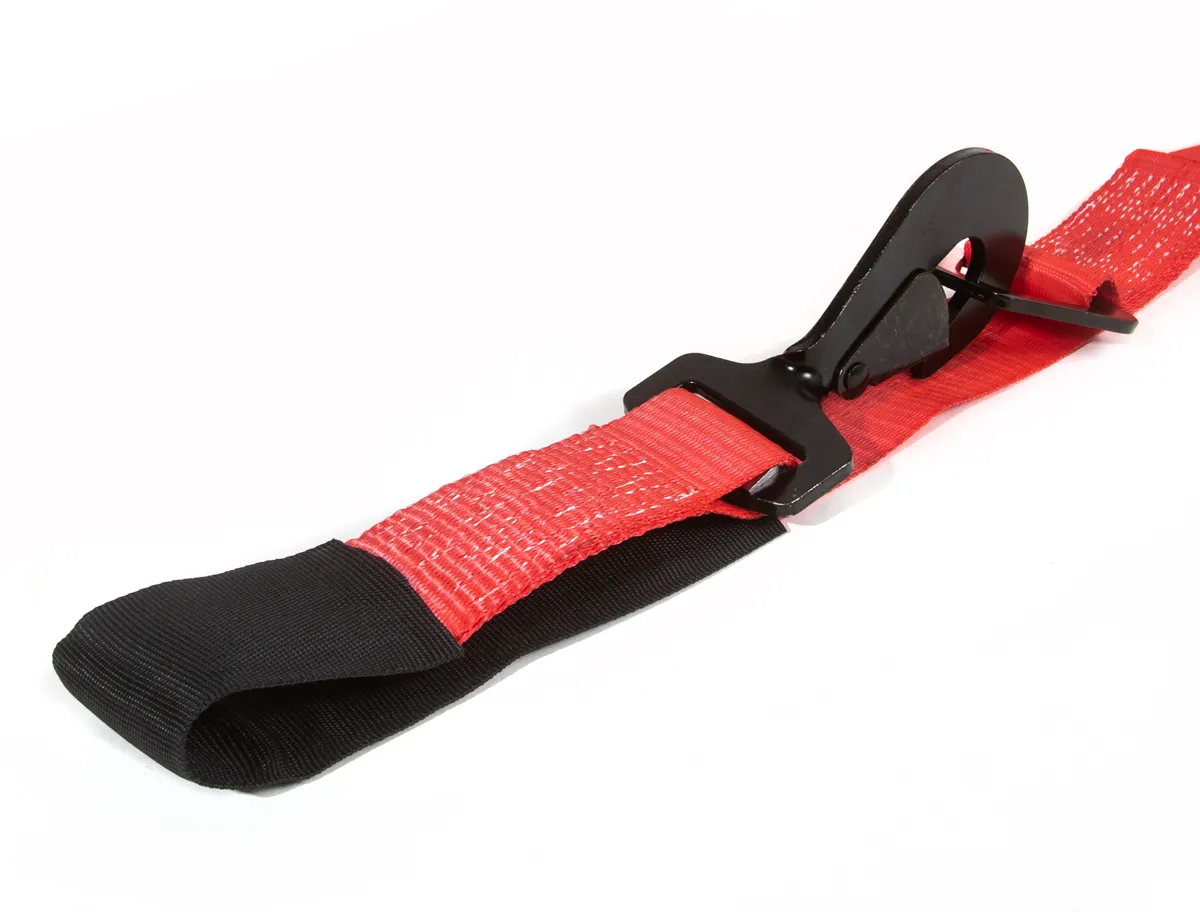 2 Inch x 10' Ratchet Tie Down w/ Twisted Snap Hooks and Axle Strap Combo Red SpeedStrap product image