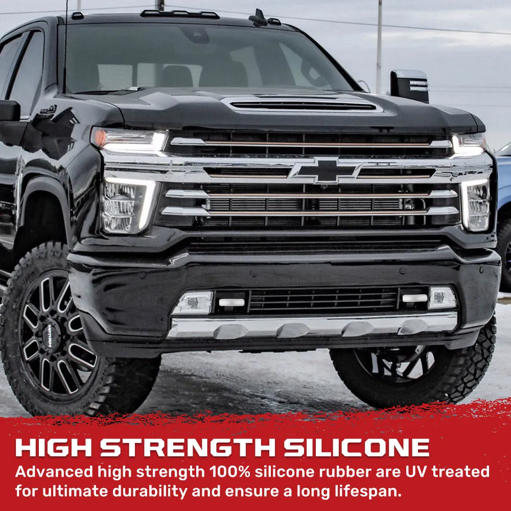 Chevy 20-25 Silverado 2500/3500 Tow Hook Covers 2-Piece Set of Silicone Covers Standard & LED Options - Multiple Colors product image