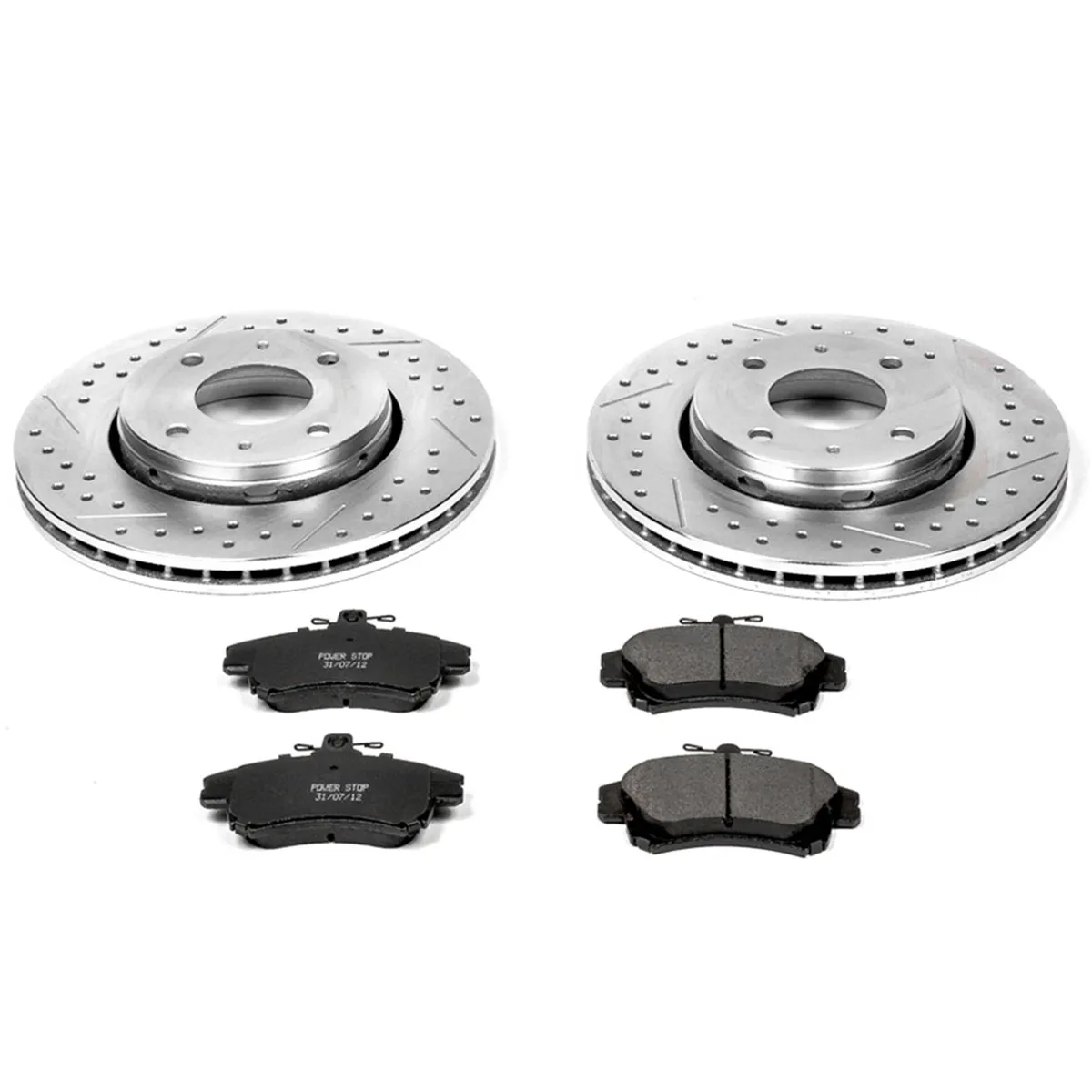 Z23 Evolution Sport Upgrade Kit: Drilled/Slotted Rotors; Carbon-Fiber Ceramic Pads W/Hardware product image