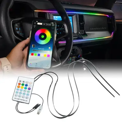 Oracle Lighting 2021-2025 Ford Bronco Dynamic ColorSHIFT LED Dash Kit - USB Plug & Play Interior Lighting