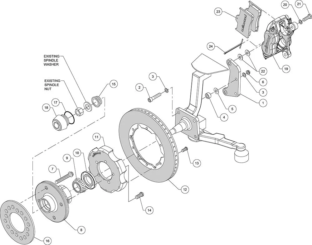 1963 - 1966 Ford, Mercury Forged Dynalite Pro Series Front Brake Kit - 140-12535 product image