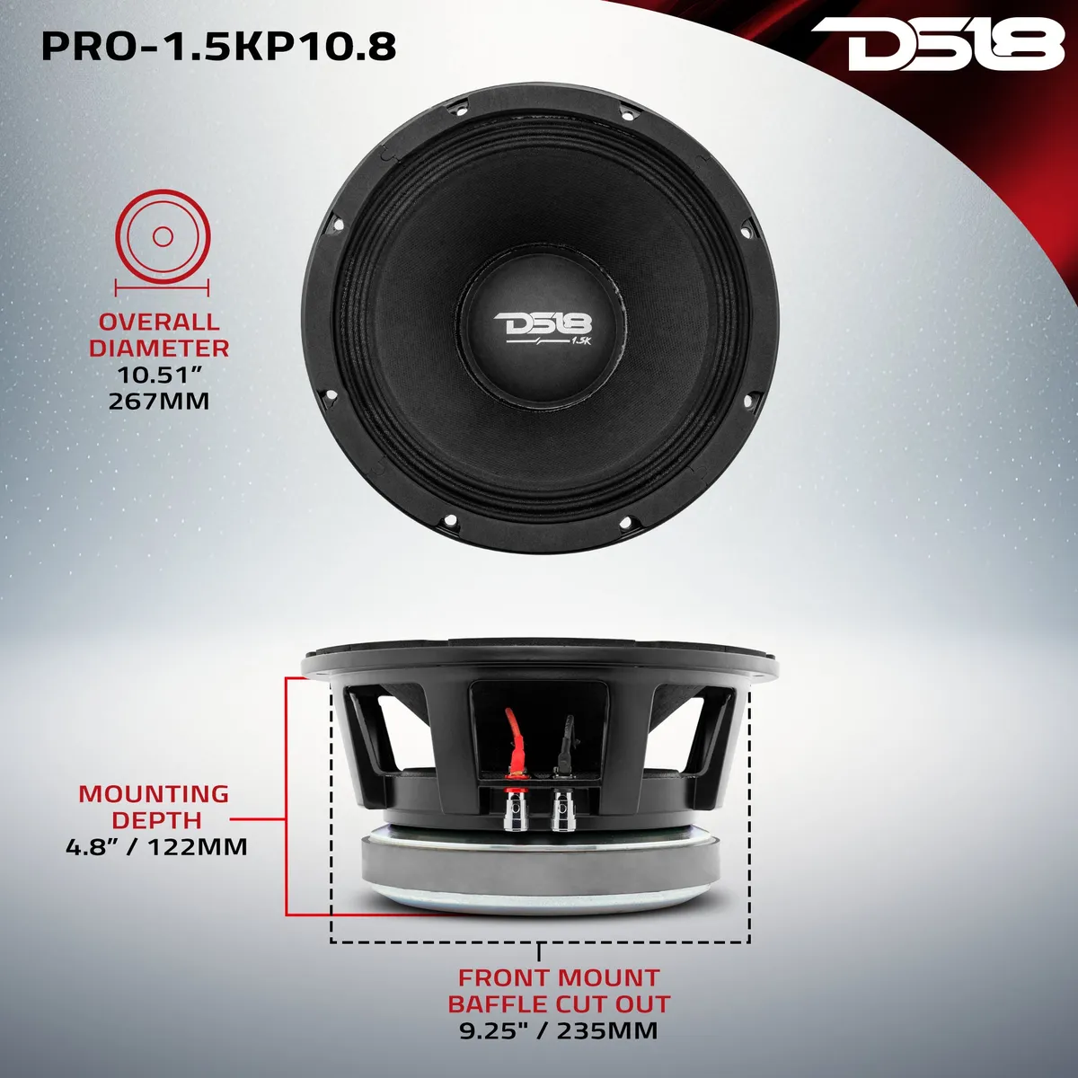 PANCADÃƒO Mid-Bass Loudspeaker 10" 1500 Watts Rms 8-Ohm product image