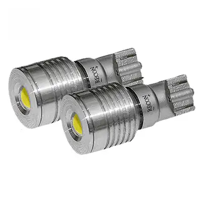 Recon Accessories 921 T-15 1 Ultra High Power Magnified LED on each bulb Bullet-Style Ultra High Power 3-Watt S.M.D. Bulbs - WHITE Two