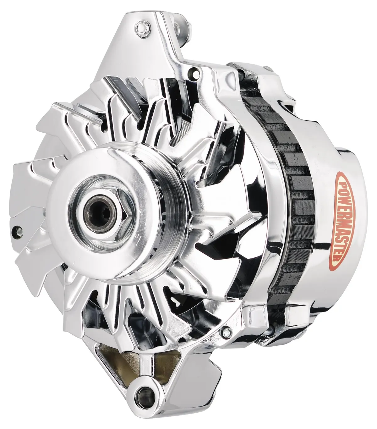 Alternator; CS130; Straight Mounting; 105 Amp; 85 Idle; 1 Groove V Type Pulley; Chrome; product image
