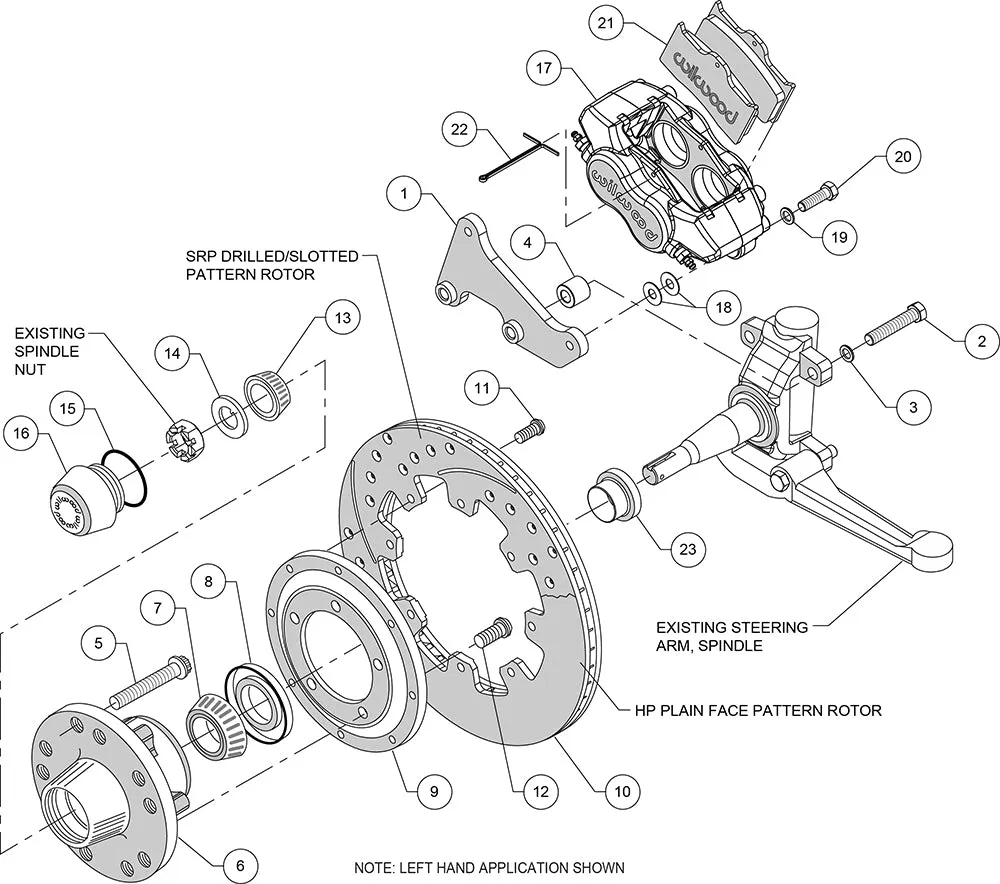 1949 - 1962 Chevrolet Forged Dynalite Big Brake Front Brake Kit (Hub) - 140-11812 product image