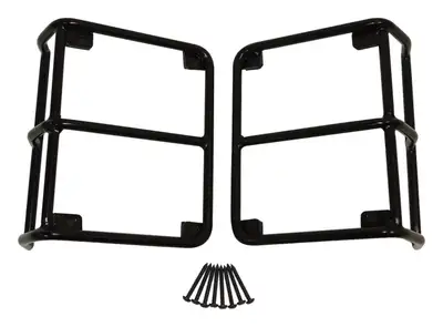 Crown Automotive Jeep Replacement RT Off-Road - Metal Black Tail Light Guard Set