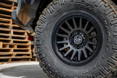 ICON Vehicle Dynamics ICON Alloys Recon SLX, Satin Black, 17 x 8.5 / 5 x 150, 25mm Offset, 5.75" BS