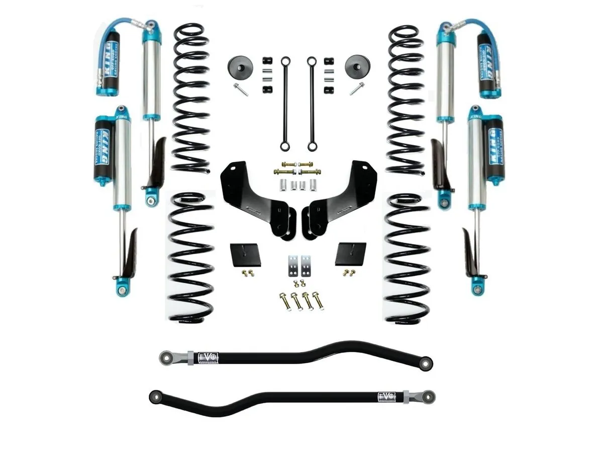 EVO Manufacturing Pricing Only Order by Componentsevo Mfg JL 2.5ft Diesel Enforcer Overland Lift Stage 1 Plus With EVO Spec King Shocks