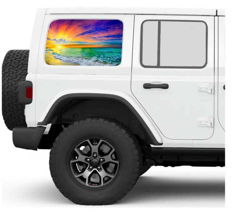 Sunset Side Windows Printed Vinyl Decal product image