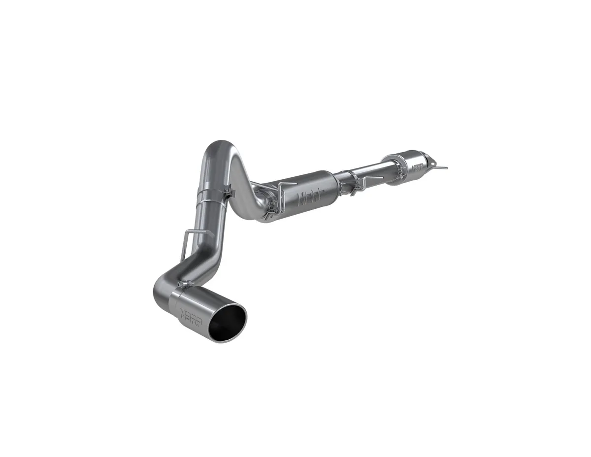 Armor Lite Cat Back Exhaust System; 4 in. Tubing; Single Side Exit; 5 in. Outlet Diameter Tips; Aluminized; product image