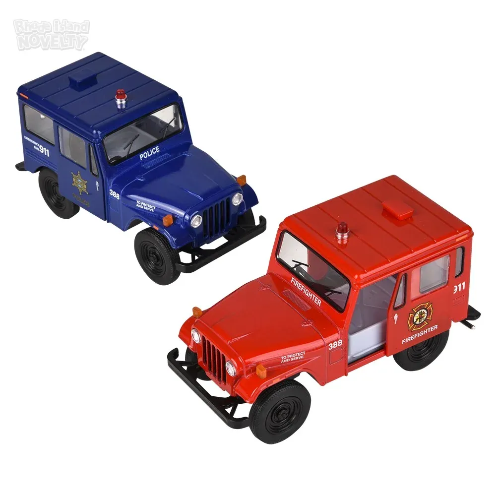 5\" Diecast Pull Back 1971 Jeep DJ-5B Police/Firefi product image