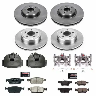 PowerStop Z17 Direct Replacement Kit: Rotors; Ceramic Pads; Calipers