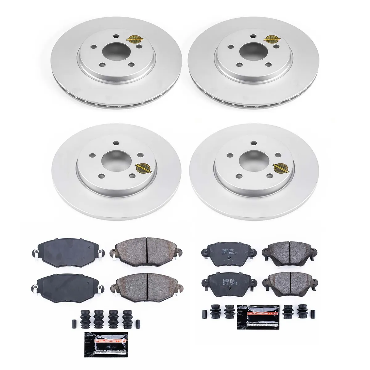 Z23 Sport Geomet Coated Rotor Kit For European Vehicles: Genuine Geomet Fully Coated Rotors; Carbon-Fiber Ceramic Pads W/Hardware product image