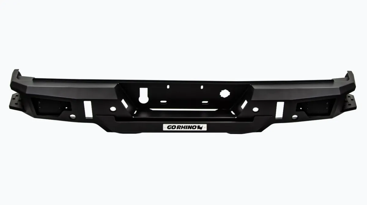 19c Silverado Reuses Factory Hitch Plug & License Plate Lights Black Br20 Rear Bumper Replacement product image