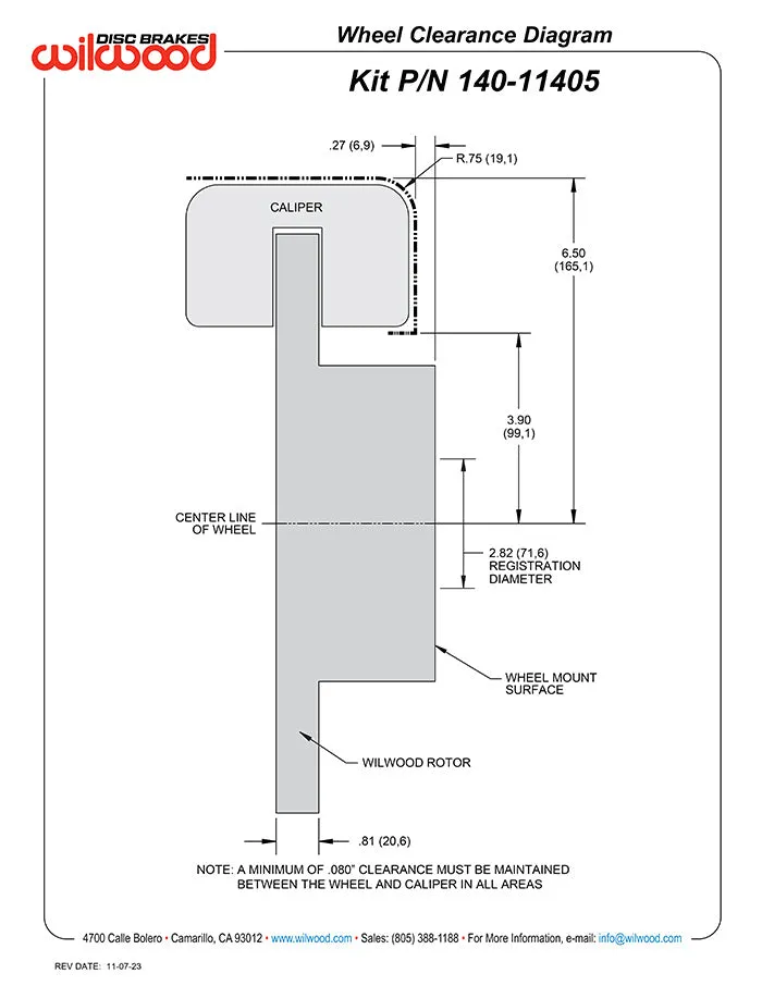 1955 - 1957 Chevrolet Forged Dynapro Low-Profile Rear Parking Brake Kit - 140-11405 product image