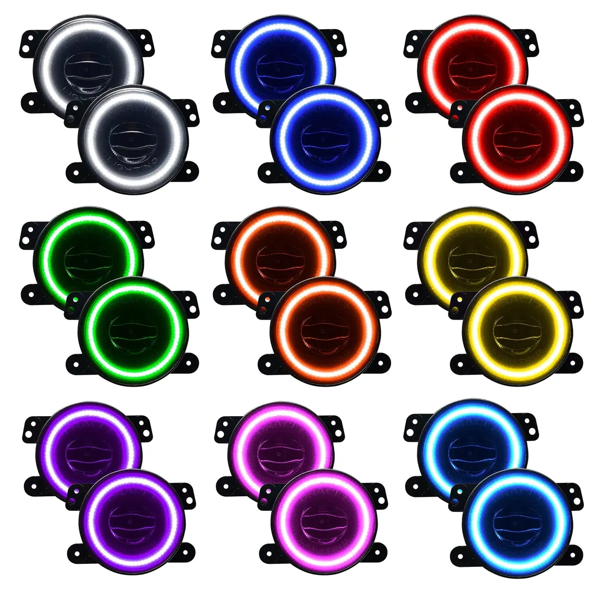 ORACLE Lighting Jeep Wrangler JK/JL & Gladiator JT High Performance 20W LED Fog Lights - Dynamic ColorSHIFT product image