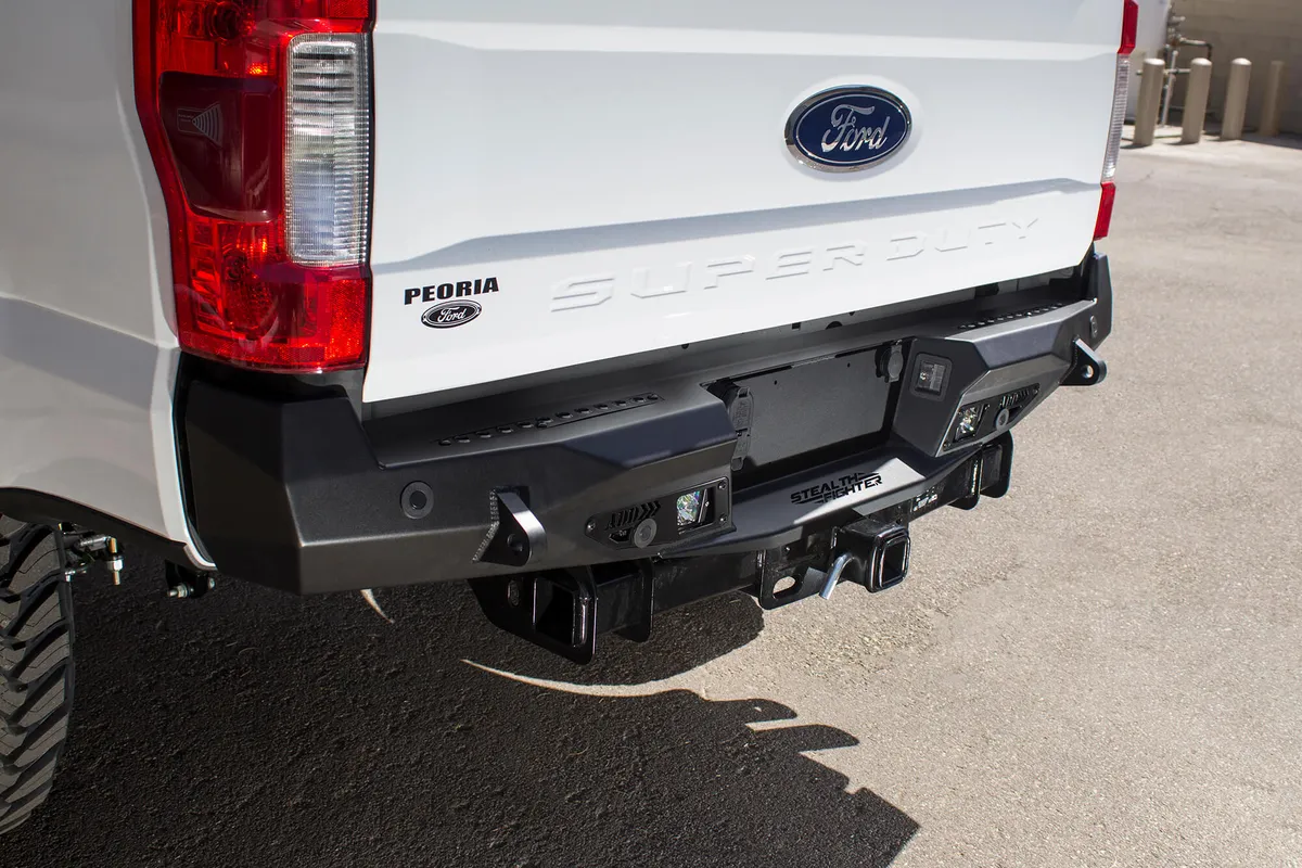 1719 F250/F350 Super Duty Stealth Fighter Rear Bumper Hammer/Satin Black product image
