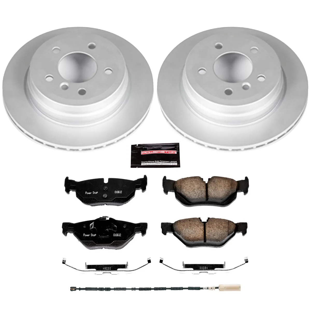 Z23 Sport Geomet Coated Rotor Kit For European Vehicles: Genuine Geomet Fully Coated Rotors; Carbon-Fiber Ceramic Pads W/Hardware; Pad Sensors product image
