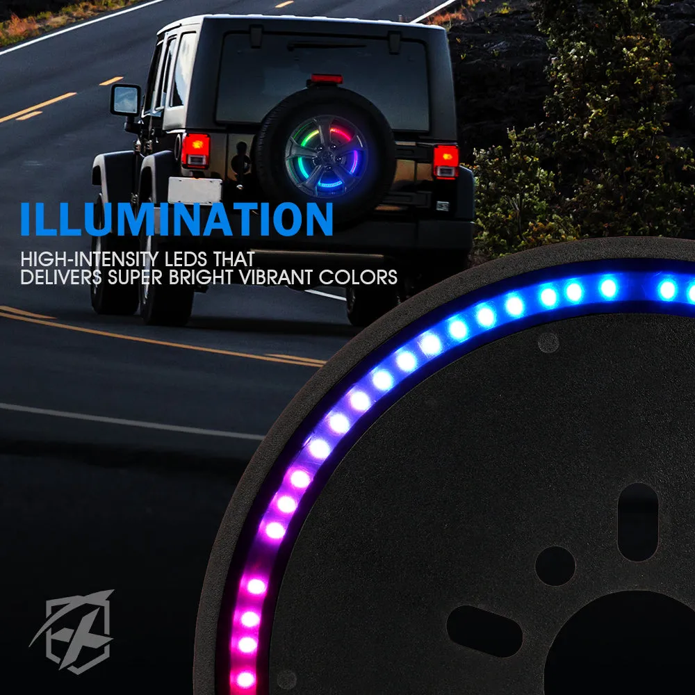 Xprite Jeep Wrangler JK RGB LED Spare Tire Brake Light