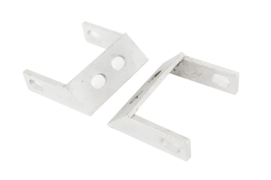 Jeep CJ Rear Bumper Brackets Pair 45-86 CJ Polished Silver Kentrol product image